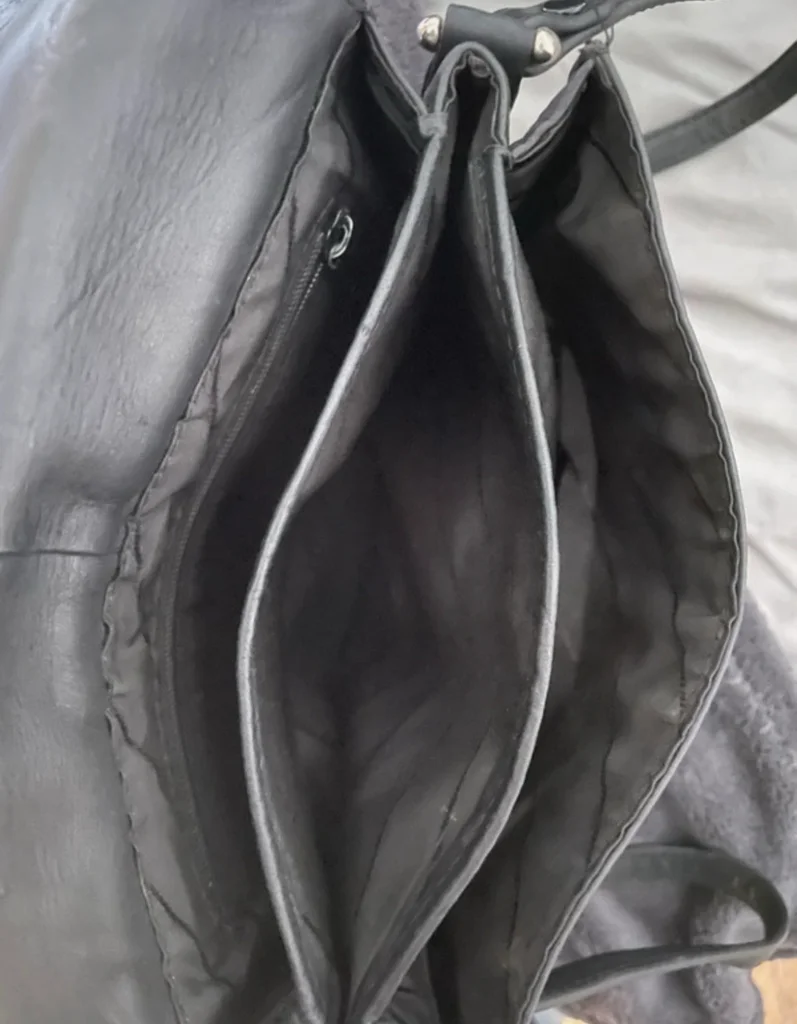 Black faux leather bag – photo 3